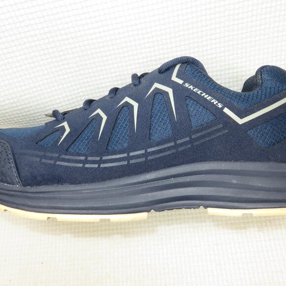 Skechers Malad II 200127 Composite Toe Work Shoes ASTM Navy/Tan Men\'s 7.5 NWT main image 6